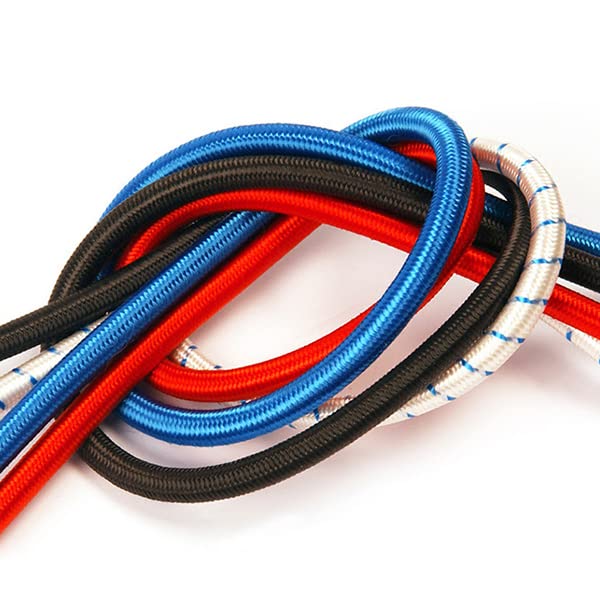 Magic Providers Pack of 2 Stretchable Elastic Rope Bungee Cord 8.5 + 1.5 Feet (2M + Expandable) | for Hanging Clothes | Tying Behind Bikes Nylon Retractable Clothesline 2