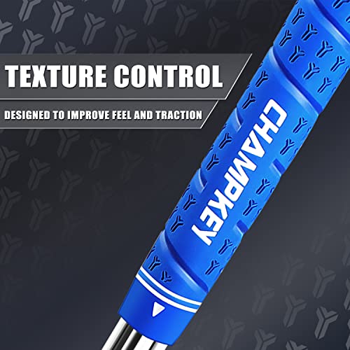 CHAMPKEY WRAP-Y Rubber Golf Grips 13 Pack Come with All Repair Kits - High Feedback and Traction Golf Club Grips(Midsize, Blue) - Thumbnail 4