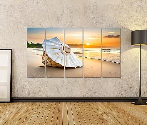 Tableau sur toile coquillage plage pour décoration murale de salon - 3