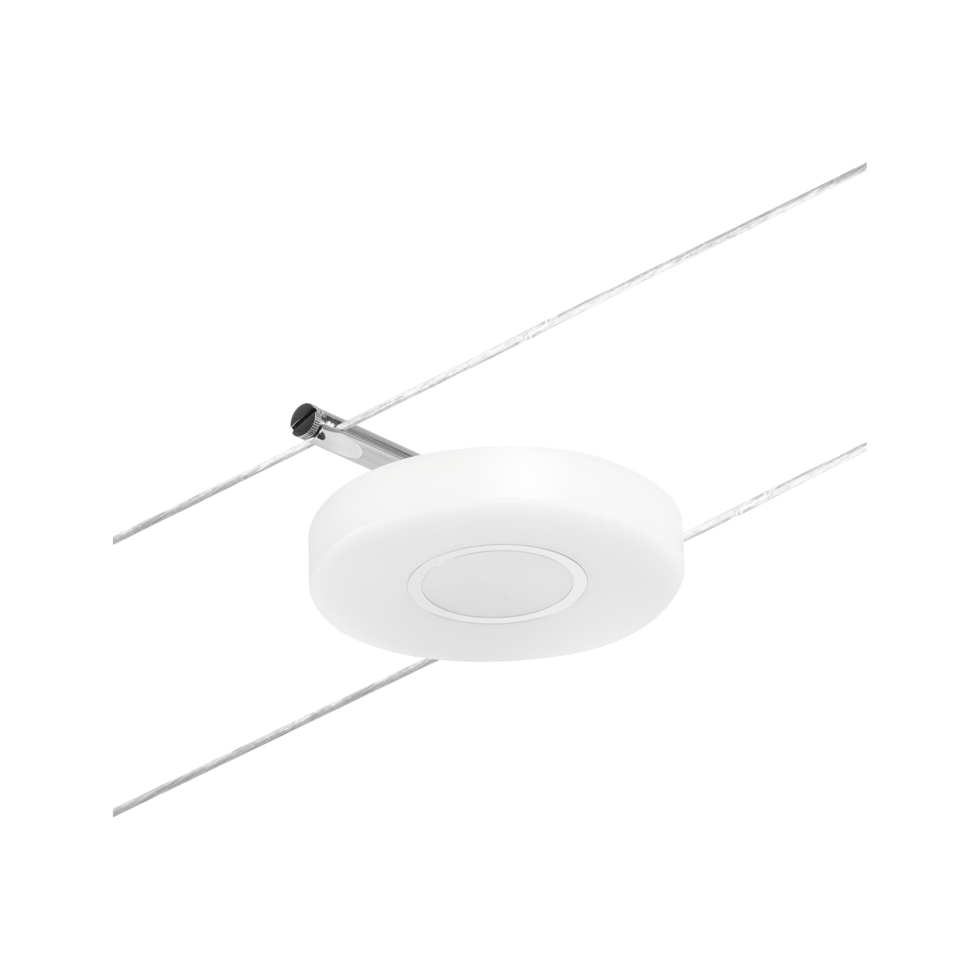 Paulmann CorDuo 94427 Spot LED en forme de corde avec 1 ampoule 4,5 W extensible Chrome mat, câble métallique chromé 3000 K