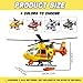 ANJARU Helicopter Toy with Lights and Sound,Simulative Rescue Helicopter Toddler Kids Toys for Kids Aged 3 4 5 6 Pull-Back Propeller Army Toys Toddler Kids Boys Gifts (Rescue Helicopter)