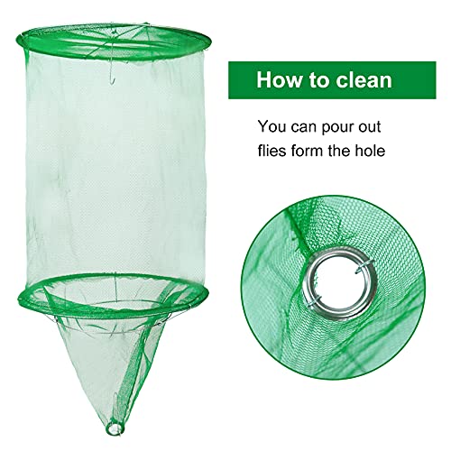 8 Pack Outdoor Ranch Fly Trap, Disposable Fly Traps Outdoor Hanging Cages, Fly Catcher Killer For Farm/Orchard #TOP5