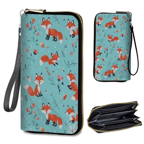 Image of Womens Wallet PU Leather Wristlet Wallets for Women, Large Capacity Lady Fashion Wallet Card Holder Zipper Wallet