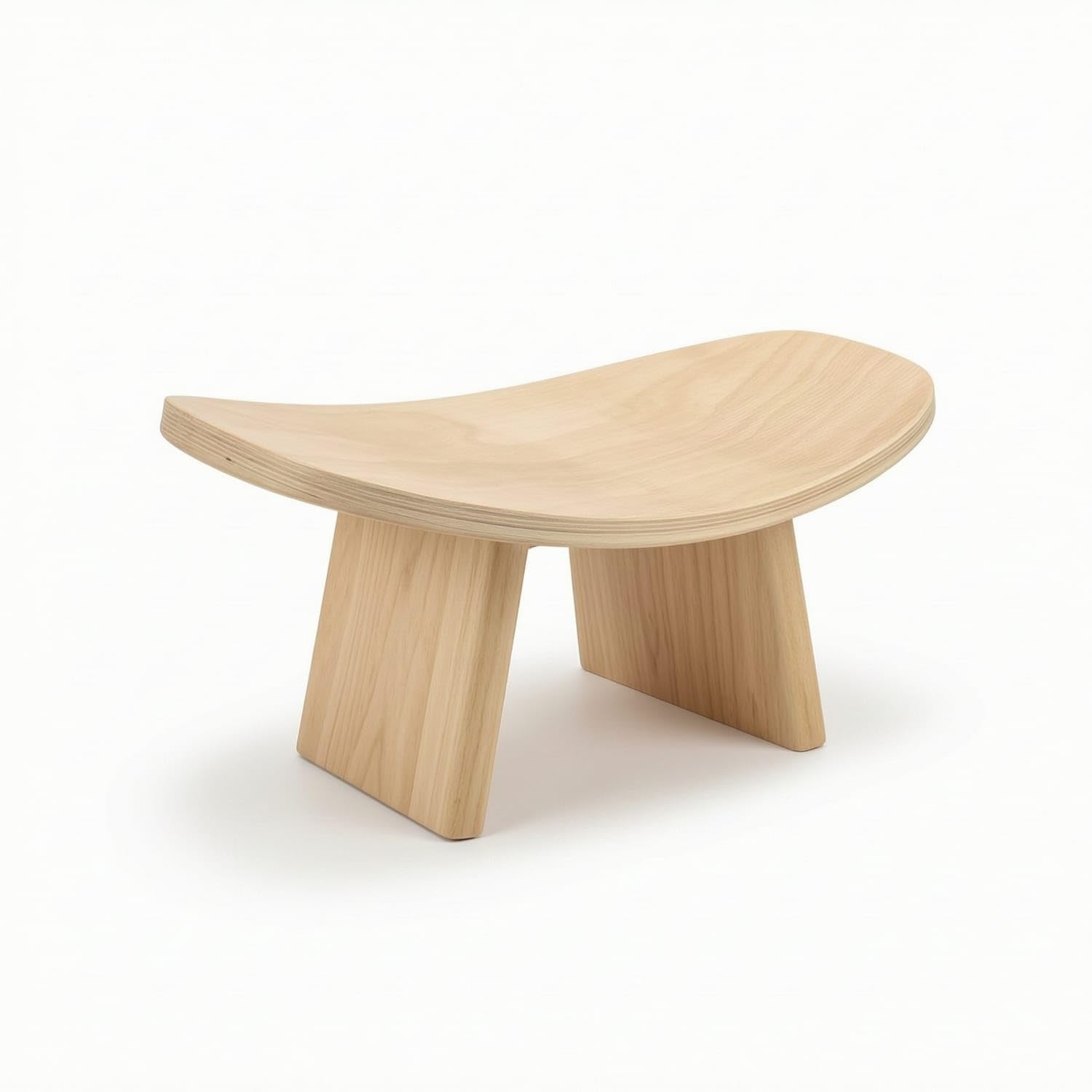 Ergonomic Kneeling Stool Wooden Meditation Stool Angled Chair Compact for Meditators, Yogis, Home Practice, Natural Wood S-image-31