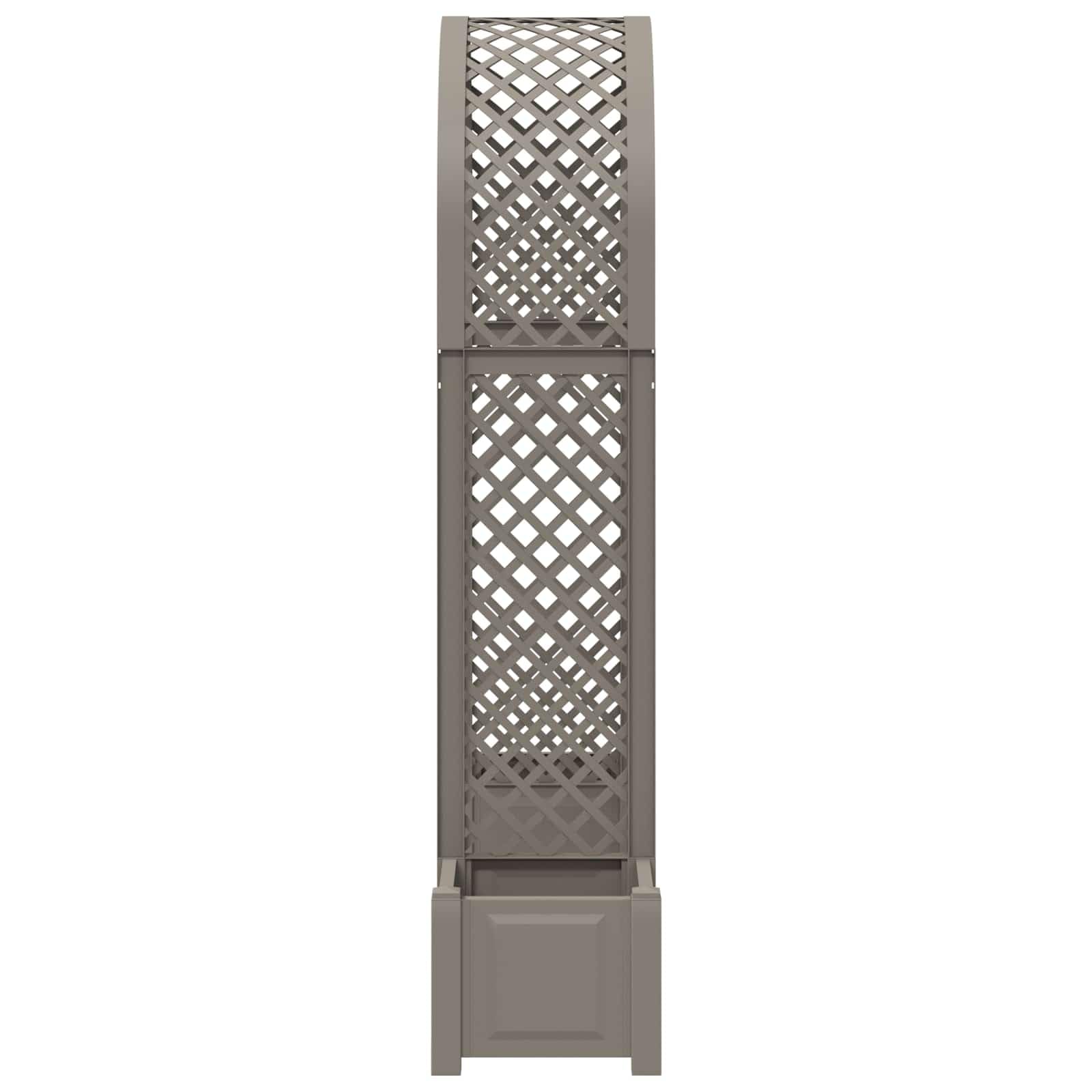 Arco per rose con fioriere, grigio, 207 cm | Aiuto per arrampicata per piante rampicanti, montaggio senza attrezzi, per giardino e terrazza