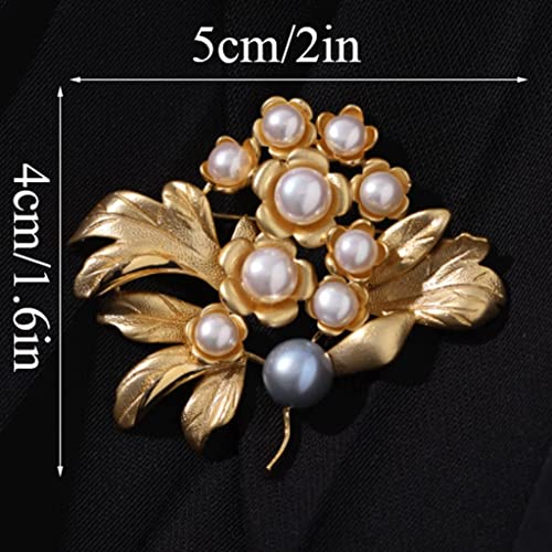 Broche fleur dorée : fixez vos châles avec cette épingle haut de gamme