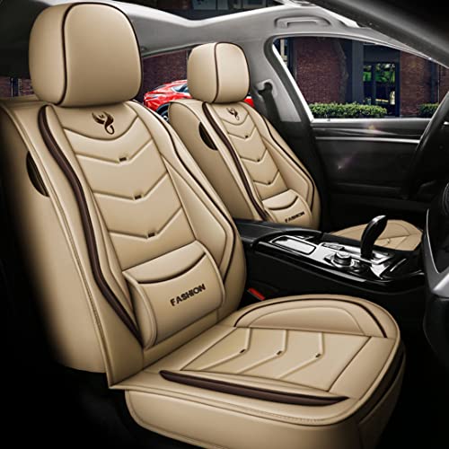 Housse de siege voiture pour Citroen DS3 en simili cuir elegant et etanche beige