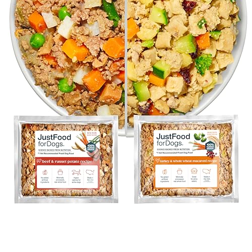 JustFoodForDogs Frozen Fresh Dog Food Topper, Variety Pack, Beef & Turkey Human Grade Dog Food Recipes, 5.5 oz (Pack of 18)