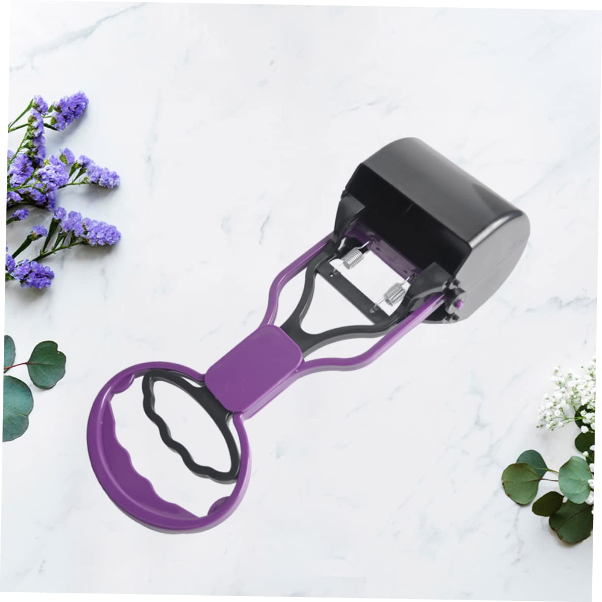 COLLBATH Outdoor Kitten Litter Picker Sands Shovel with Long Handle for Easy Cleaning Pet Supply Tool for Cat Owners Purple