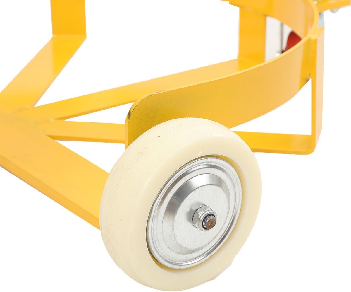 Carrello Trasporto a Mano in Acciaio Carrello Drum Stillage, Drum Caddie Carrello Circolare con Ruote Maniglia per Trasporto Bombole Fusto Vaso di Piante Carichi Pesanti 500kg / 210 Litri
