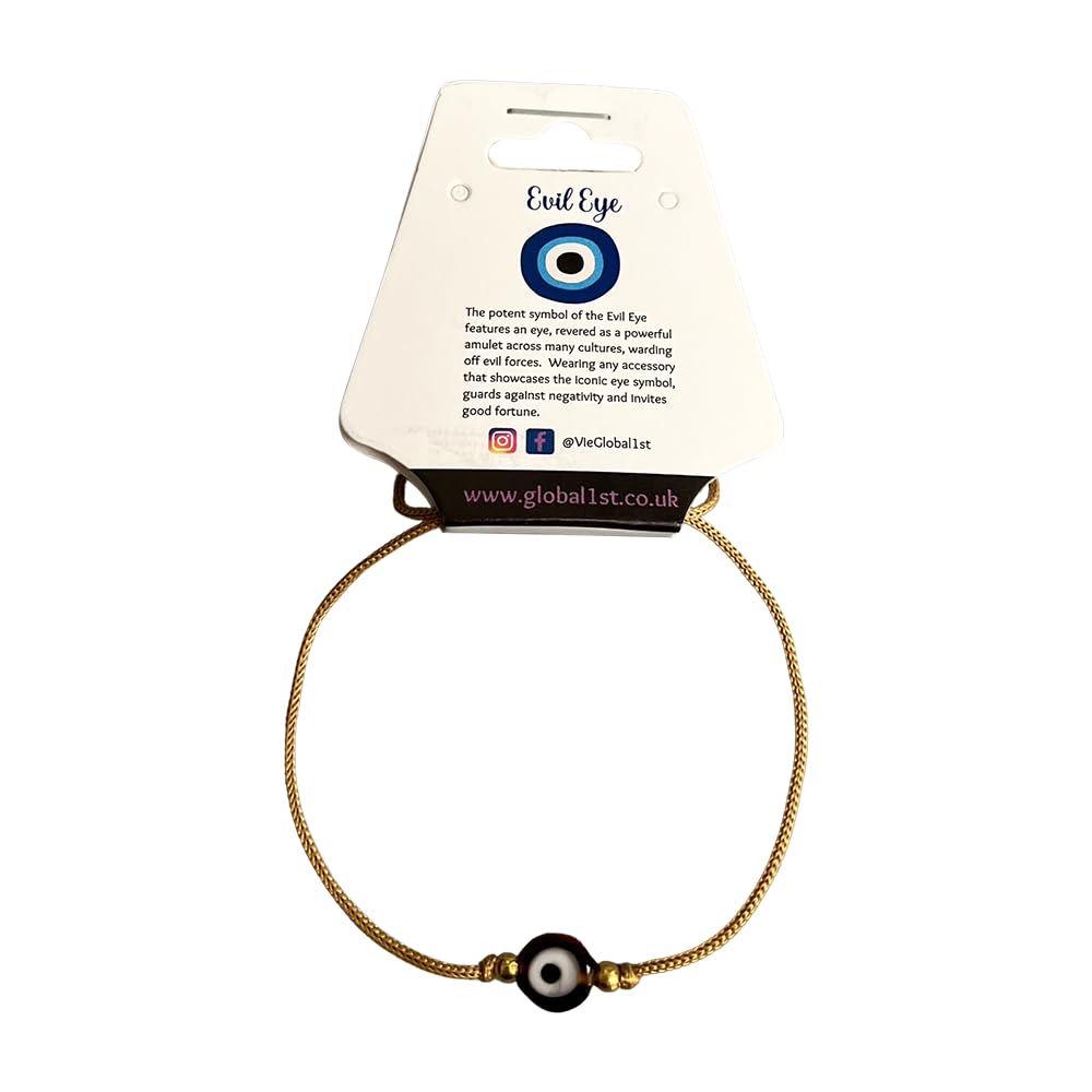 Vie Natural Evil Eye Coloured Bracelet (Beige)