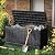 Greesum 82 Gallon Resin Deck Box All Weather Large Outdoor Storage for Patio Furniture, Toys, Garden Tools, Lockable, Dark Gray