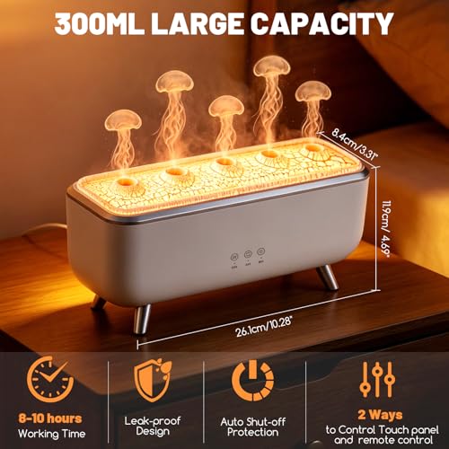 Diffuseur d'arômes méduse lumineuse humidificateur cocon de sérénité - 3