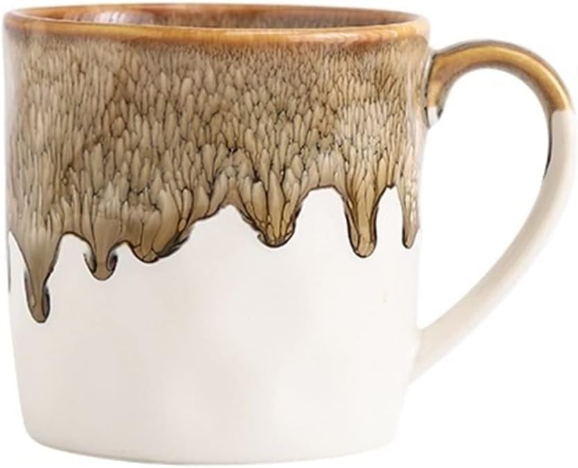 bz Cups for Kitchen Porcelain Coffee Mug Ceramic Tableware Kitchen Home Breakfast Milk Cup Drinks Afternoon Tea Cups Drinkware (Color : Brown)