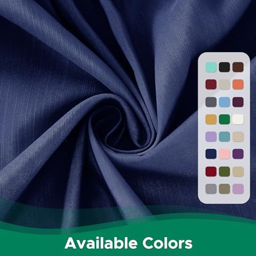 Biscaynebay Wrap Around Bed Skirts for Twin & Twin XL Beds 15" Drop, Navy Adjustable Elastic Dust Ruffles Easy Fit Wrinkle & Fade Resistant Silky Luxurious Fabric Machine Washable — view 6
