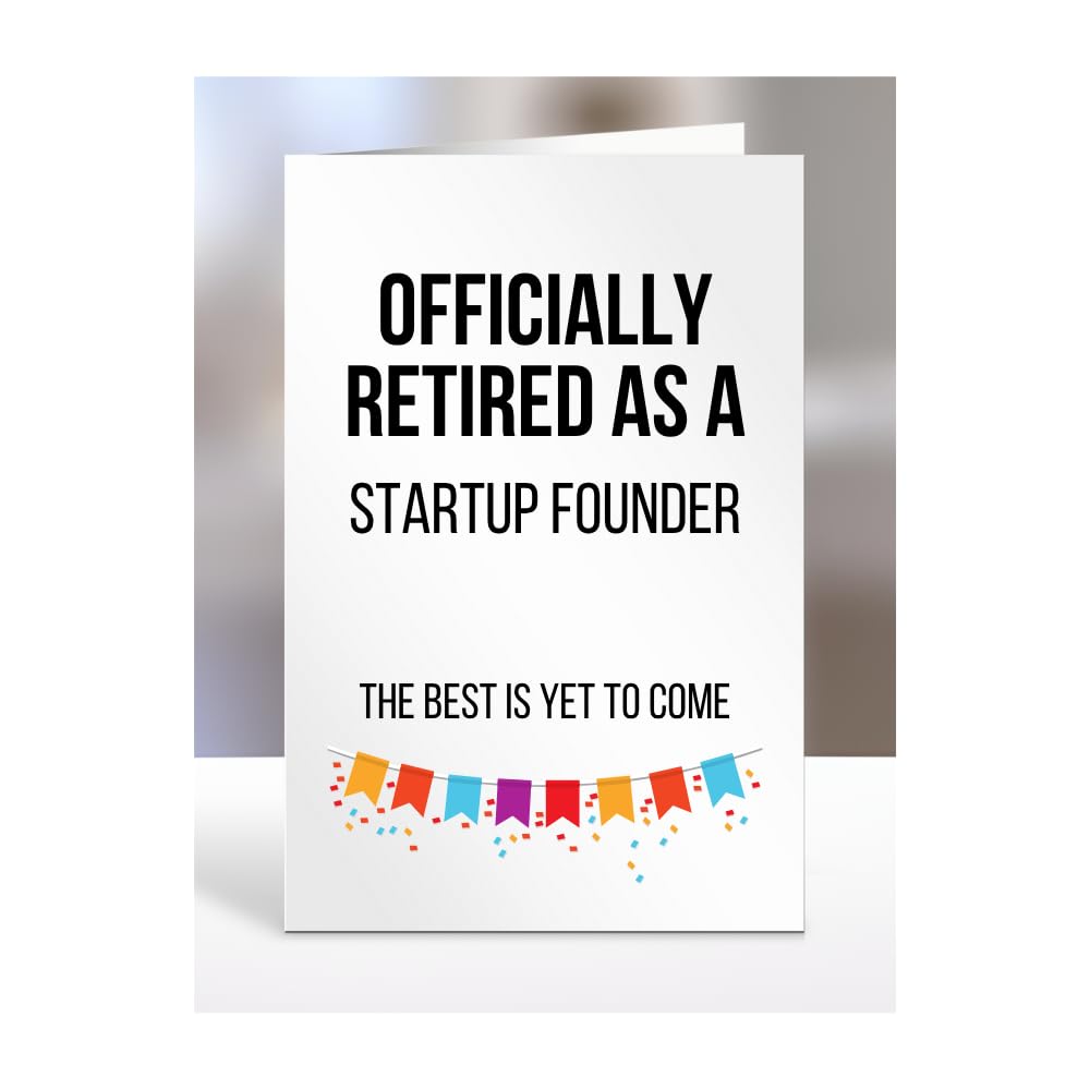 Retirement Card Present for Startup Founder, Gifts for Men, Women, Grandparents, Officialy Retired as, The Best is Yet to Come, Presents for Christmas, A5-120a_297 โ image 1