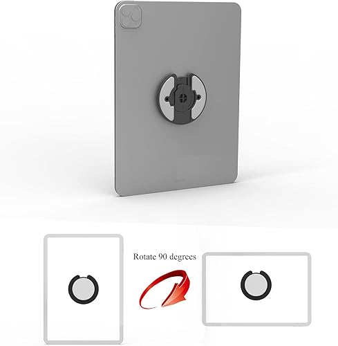 Miniatura 2 de NOTMBESTM Soporte de pared universal para tableta, ajustable, giratorio de 90 grados, apto para iPadKindlee-Reader y más (paquete de 2) (negro)
