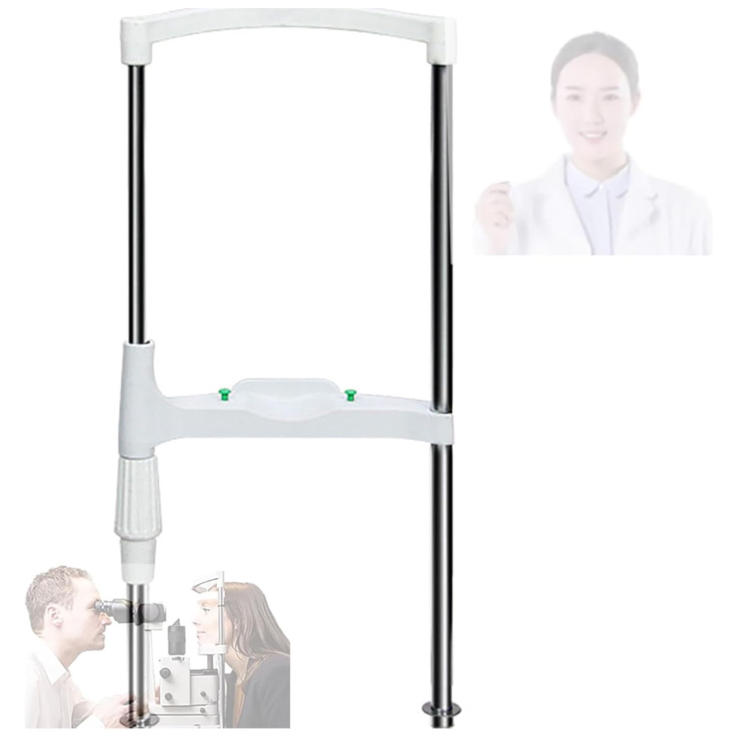 MTNBHH Optical Instrument Chin Rest, Vision Training Forehead Bracket Height Adjustable Curved Ergonomic Chin Support for Hospitals, Ophthalmology