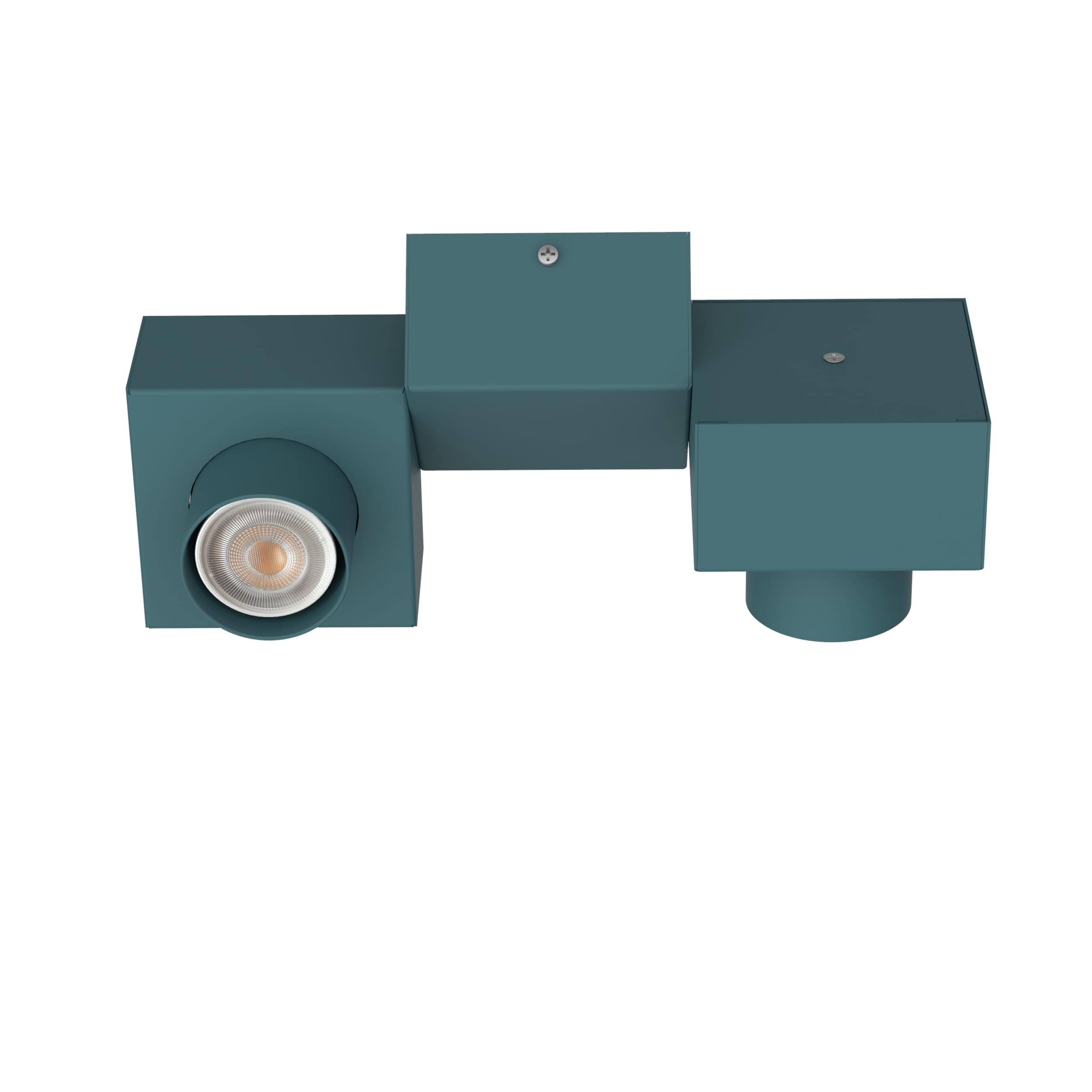 L+ Faretti da soffitto per interno, lampadine GU10, plafoniera moderna da soffitto per l’illuminazione da interno, metallo color nero opaco, 230V IP20 (30, Blu)