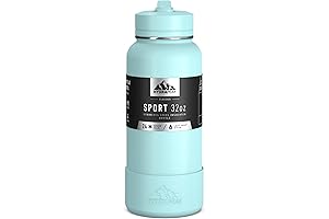 Incredibly Versatile 32oz Sport Insulated Water Bottle with Straw or Chug Lid