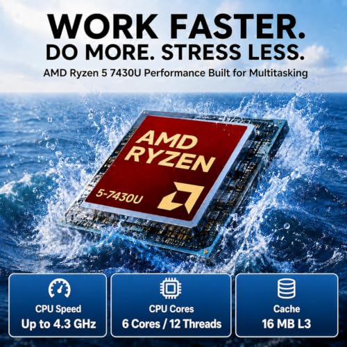 Image of HP 17 Inch Touchscreen Laptop - AMD Ryzen 5 7430U 64GB RAM 2TB SSD W11 Pro | 17.3 inch HD+ Anti-Glare Display, Wi-Fi 6, Bluetooth 5.4, Fast Charge, AI Copilot - 2026 New Laptop for Business & Student