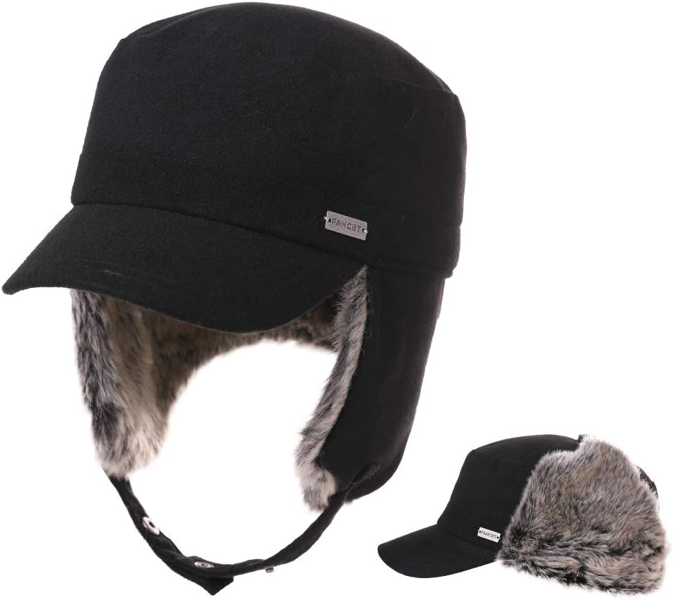 Jeff & Aimy Unisex Winter Earflap Trapper Hunting Ski Hat Baseball Cap 54-62CM