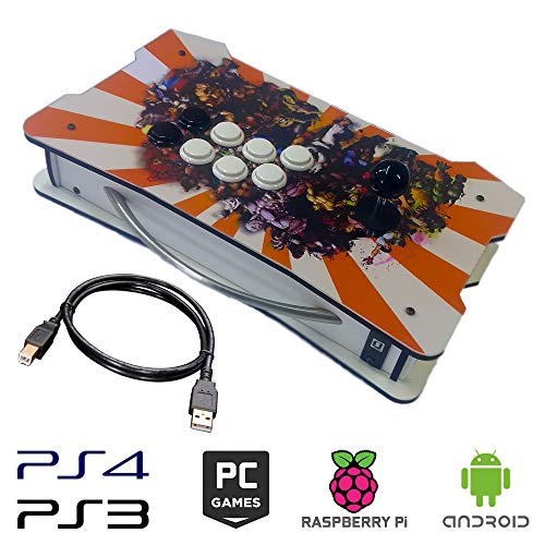 Controle Arcade Fliperama PS4/PS3/PC/Raspberry Pi3/Recallbox 2019
