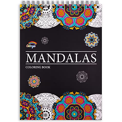 Livre de Coloriage Adultes Mandalas Anti-Stress: le Premier Cahier de Coloriage à Spirale et Papier