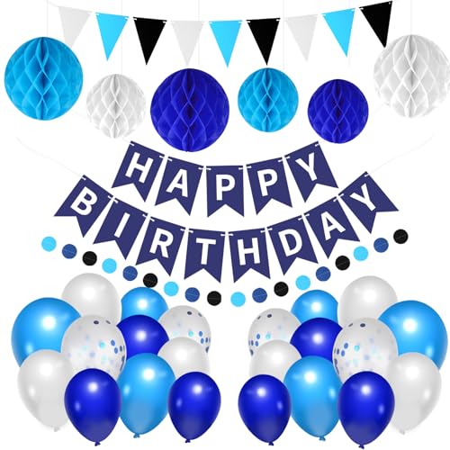 Image of 33 Packs Birthday Party Decorations Hanging Banner Circle Dot Triangles