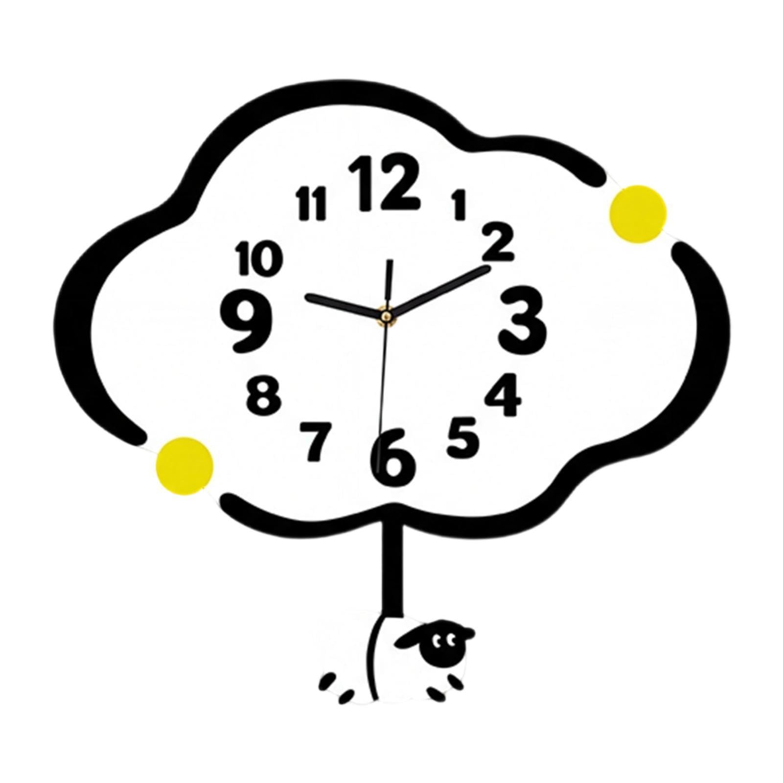 Horloge murale Qianly pour apprendre l'heure facilement dans la salle de classe