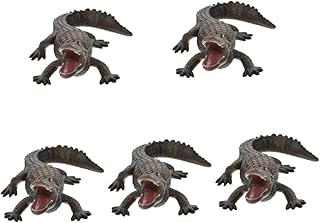 Abaodam 5 Peças Modelo De Crocodilo Simulado Vida Selvagem Estatueta Crianças Brinquedo De Crocodilo Estatueta De Animal Brinquedos Cérebro Brinquedo Carro Playset Brinquedos De Mesa