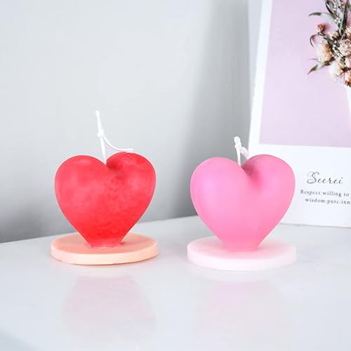 Miniatura 3 de Cestony Moldes de silicona para velas en forma de amor 3D para el día de San Valentín para hacer velas de resina pilar de aromaterapia, velas de