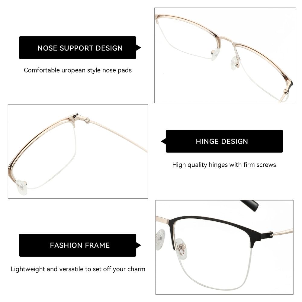 Okulary z metalową oprawką w stylu fashion