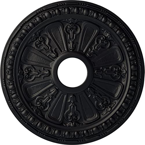 Image of Ekena Millwork CM18RASGS Raymond Ceiling Medallion, Steel Gray