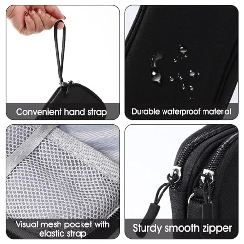COYUN Organizador Cables Viaje, Organizador Cables Viaje Impermeable, Accesorios Estuche Cables Portátil, Electrónico Bolsa de Organizadora Pequeños, para Cargador, Memoria USB, SD Tarjeta(Negro) - imagen 5