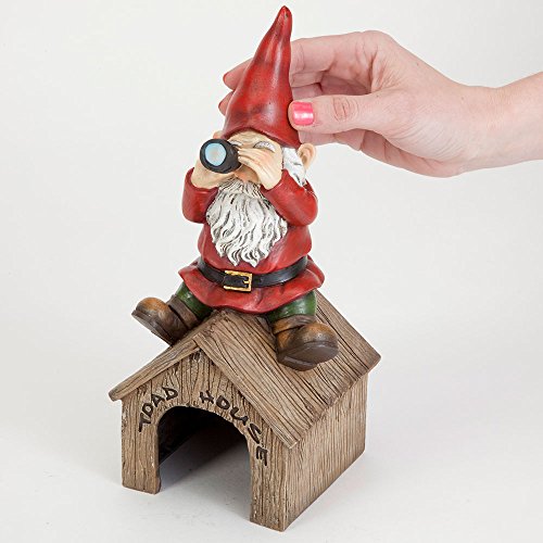 Bits And Pieces - Garden Gnome Toad House - Whimsical Garden Sculpture - Unique Outdoor Lawn And Garden Décor #TOP2