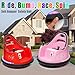 LUIBAS 12V Kids Ride on Bumper Car Kids Ride On Electric Bumper Car for Toddlers with Remote Control, 360 Degree Spin for Baby Boy and Girls Riding Bumping Toy Gifts Cars for Toddler, Pink