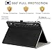 ZtotopCases for Samsung Galaxy Tab S10 FE 10.9 Inch 2025/S9/S9 FE, PU Leather Business Cover with Auto Sleep/Wake, Front Pocket, Hand Strap for Samsung S10 FE/S9/S9 FE Tablet Support S Pen, Black