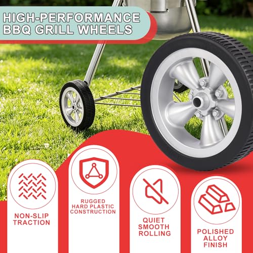 Image of 65930 65931 Wheel Replacement for Weber Kettle 18 /22 Inch Grill Accessories