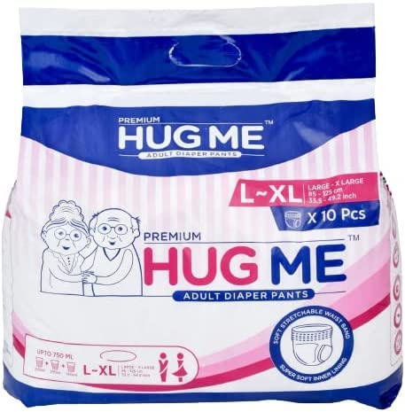 Hug Me Lite Adult Diaper Pants (Large/XL) - Waist Size 85-125 cm (33.5" - 49.2") - pack of 1-picture-10