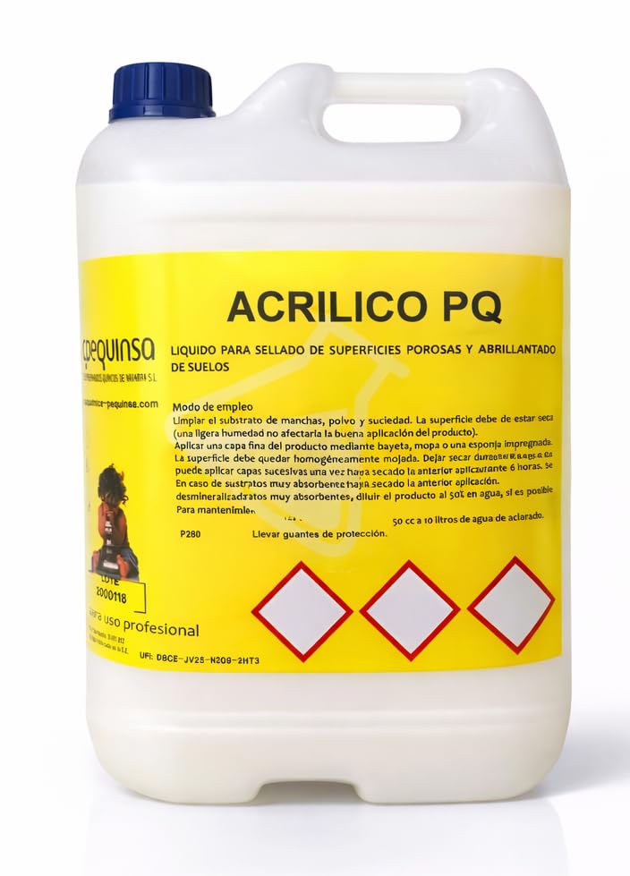 Cera Líquida para Abrillantado de Suelos y Sellado de Superficies Porosas, Envase 5 Litros