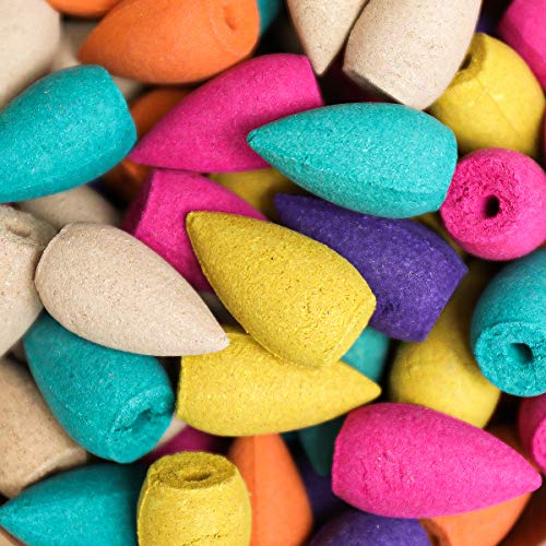 image for Jeteven 200pcs Backflow Incense Cones Waterfall Natural 6 Mixed, Sanda