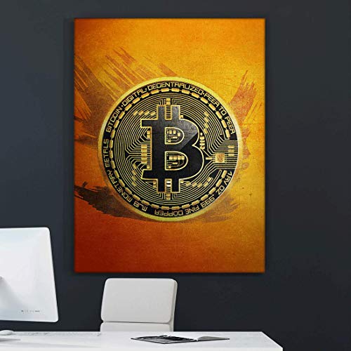 SuccessHunters Bitcoin Wall Canvas Print Motivational Hodl Crypto Btc Office Decor Modern Art House Inspiration Decoration Motivation Inspire Cryptocurrency Trader Hodler Inspirational (36" x 24") - Image 5