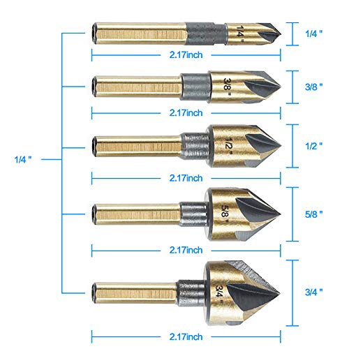 Dkibbith DKVIP-004 Countersink Drill Bit Set thumb #1
