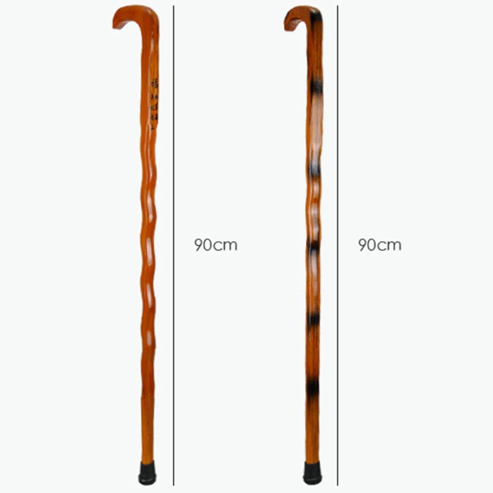 MObyat Andador para Ancianos,Bastón de Madera para Ancianos, bastón de Madera Antideslizante, Mango Largo, Varita de bambú, Regalo, Estilo bambú, Estilo Madera Maciza, práctico