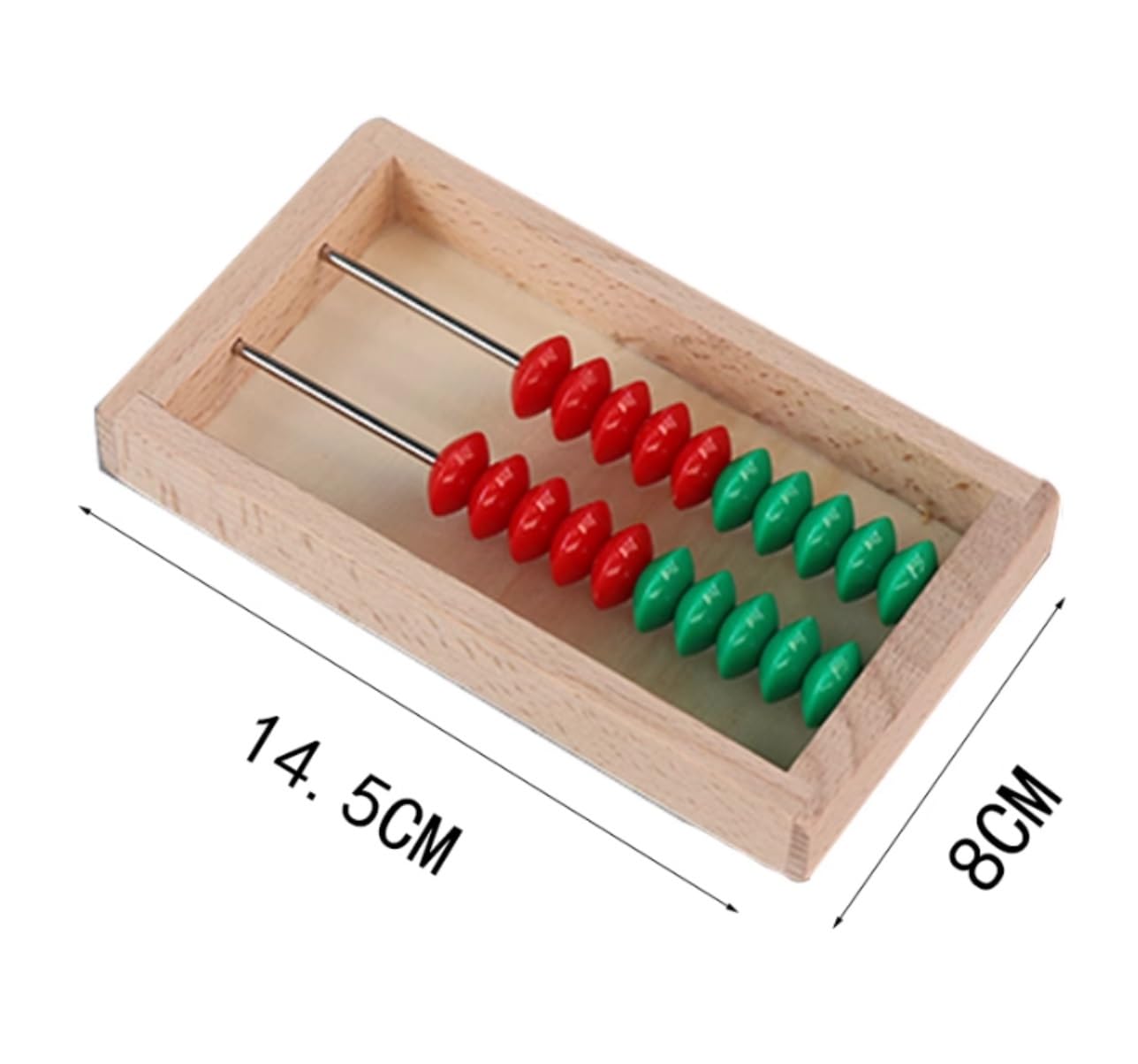 zabawki antystresowe dla dzieci, Drewniane liczydło w kolorze do liczników koralików matematycznych nauki i liczb przyborów szkolnych(20 beads)