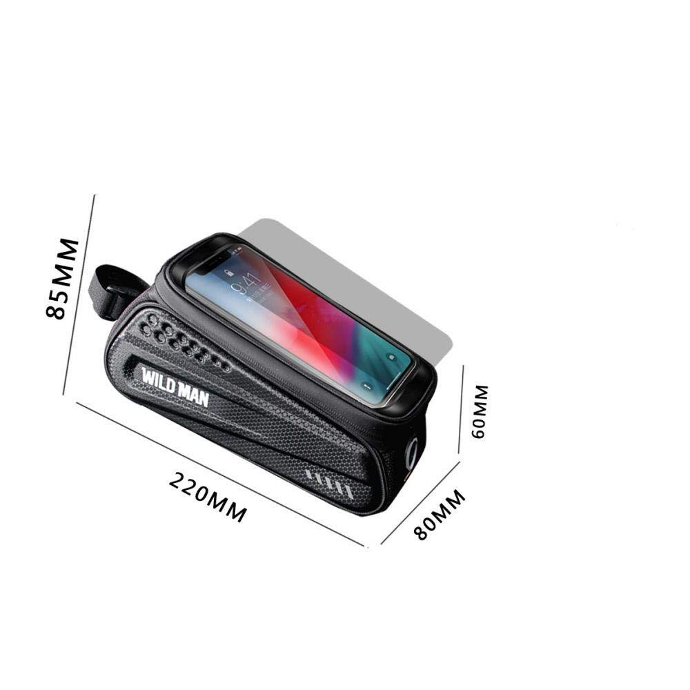 Wildman Sacoche Guidon Vélo Étanche Taille S – Support Téléphone GPS Avec Accès Empreintes & Écran Tactile