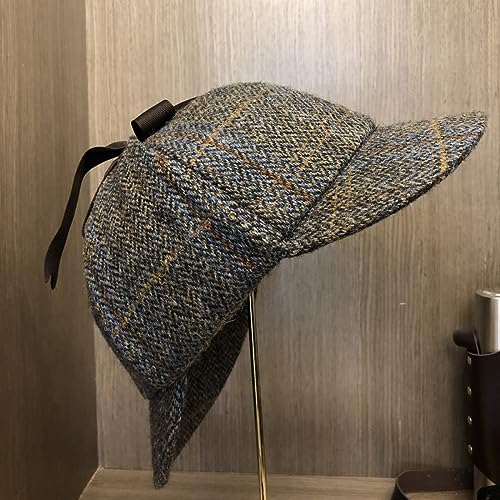 Image of TAILORMAP Harris Tweed Deerstalker Hat for Adult and Child,Detective Hat for Men and Women