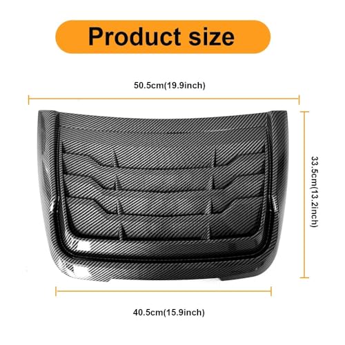 Écope décorative de capot en carbone ABS pour masquer les défauts de carrosserie - 5