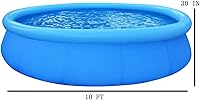 Vista 6 de AARONDY Inflatable Swimming Pool for Adults-Above Ground Pools 10 Ftx30 in Large Inflatable Pools with Air Pump Kiddie Pool,Outdoor Pool,Family